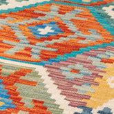 Handmade Afghan Kilim short runner - 310036